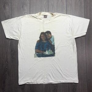Vintage Custom Photo Birthday Cute Portrait White T-Shirt Graphic XL